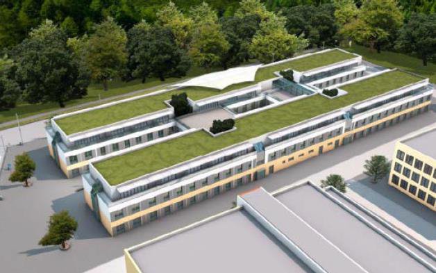 Rendering des Hotelprojekts HAT3 am Frankfurter Flughafen, Terminal 3